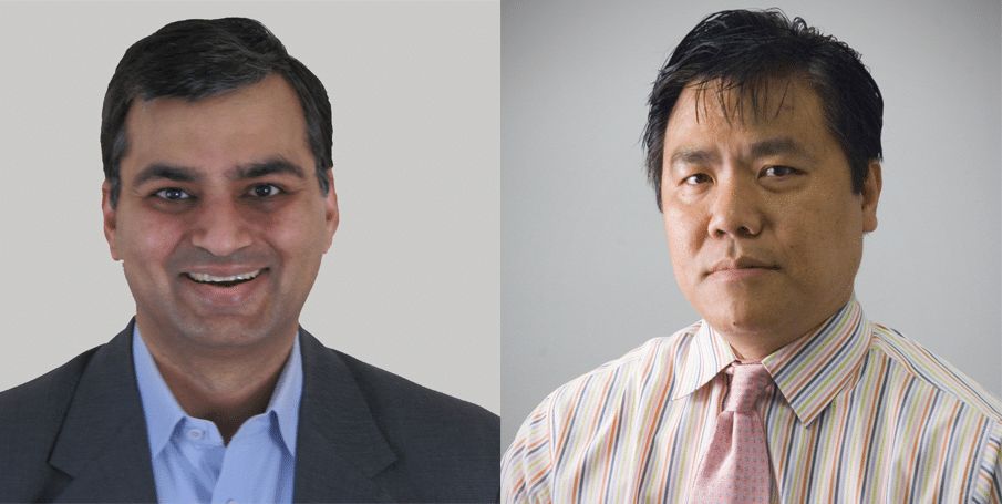 From left: Sandeep Dave, MD, MS of Duke University and Jianguo Tao, MD of H.Lee Moffitt Cancer Center