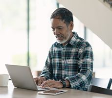 A person using a laptop